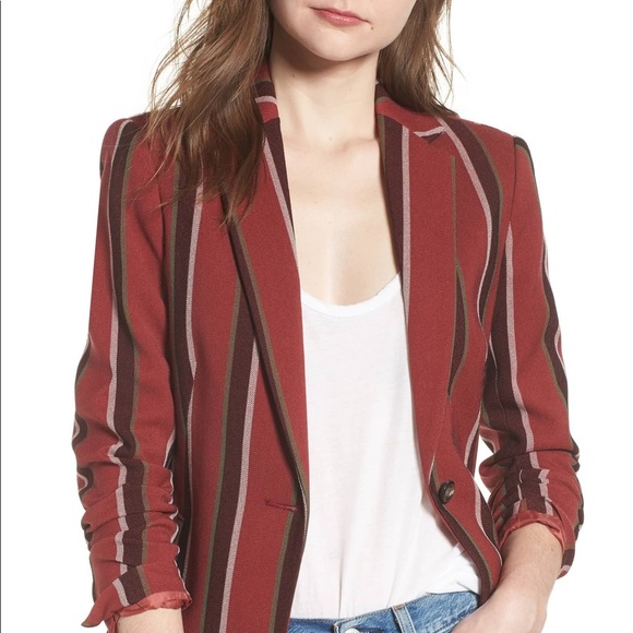 Mural Red Striped One-Button Blazer – Women’s M, NWOT - Picture 8 of 13